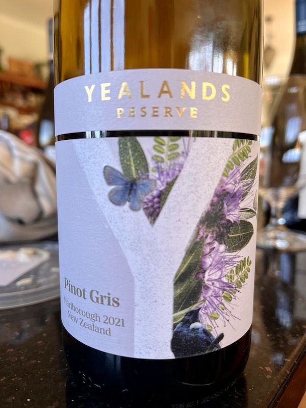 Yealands Reserve Marlborough Pinot Gris Yvonne Lorkin Wine