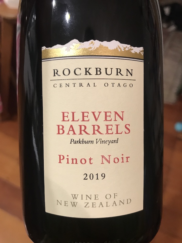 Rockburn Eleven Barrels Vineyard Central Otago Pinot Noir 2019 Yvonne